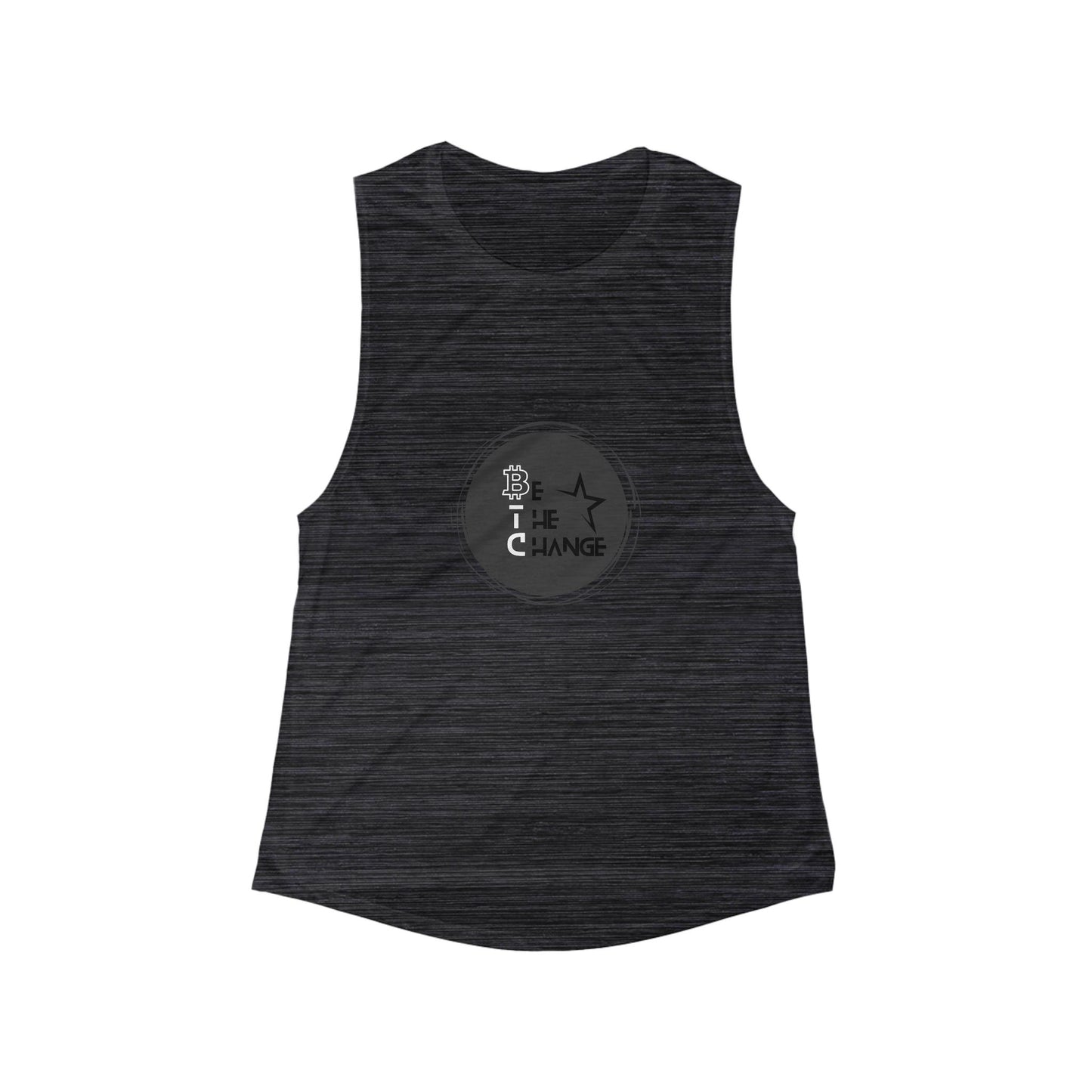 Bitcoin Be The Change Women's Flowy Scoop Muscle Tank -