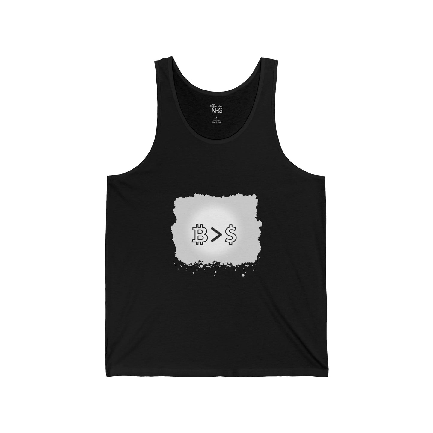 Bitcoin vs Dollar Unisex Jersey Tank - Trendy Crypto Apparel